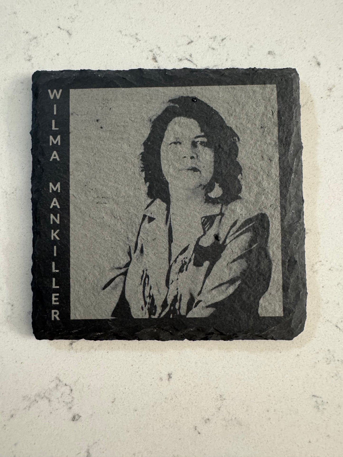 Iconic Cherokee Figures Coaster - Wilma Mankiller