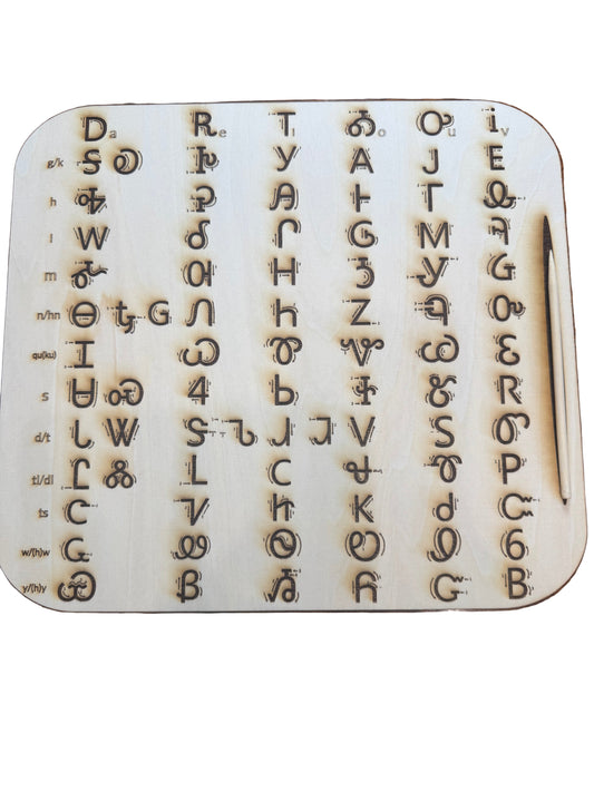 Syllabary Tracing Board
